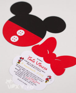 invitatie Minnie Mouse, invitatie handmade Minnie, Minnie Mouse, invitatie botez Minnie Mouse