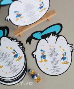 meniu Donald Duck, meniu tema petrecere Donald, meniu personalizat Donald, produse petreceri personalizate, Donald Duck