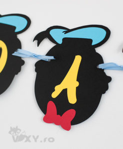 ghirlanda personalizata nume bebelus tema Donald, ghirlanda Donald Duck, ghirlanda petreceri tematice Donald, produse personalizate petreceri