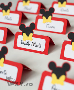 place card Mickey, place card personalizat Mickey, tema botez Mickey Mouse, petreceri tematice Mickey, vixy.ro, Mickey Mouse, place card botez Mickey, place card handmade