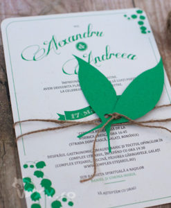 invitatie nunta, invitatie personalizata, invitatie lacramioare, invitatie verde, invitatie nunta deosebita, vixy.ro, lacramioare, invitatie personalizata tematic, nunta tematica lacramioare