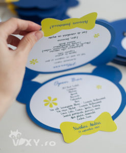 meniu petrecere ursulet, meniu botez personalizat ursulet, botez cu ursuleti pentru fetite, vixy.ro, papetarie petrecere personalizata, botez fetita ursulet, meniu personalizat botez, botez tematic