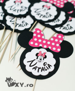 Minnie Mouse, Minnie decor botez, tema botez Minnie, vixy.ro, petrecere personalizata Minnie, Evenimente deosebite Minnie Mouse, papetarie personalizata botez Minnie, decor nume bebelus Minnie Mouse